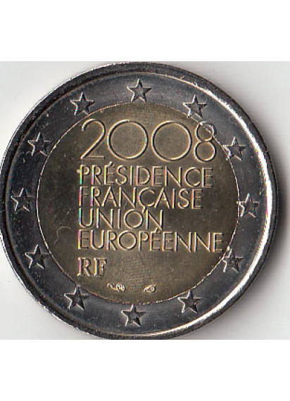2008 - 2 Euro FRANCIA  Presidenza Consiglio europeo Fdc